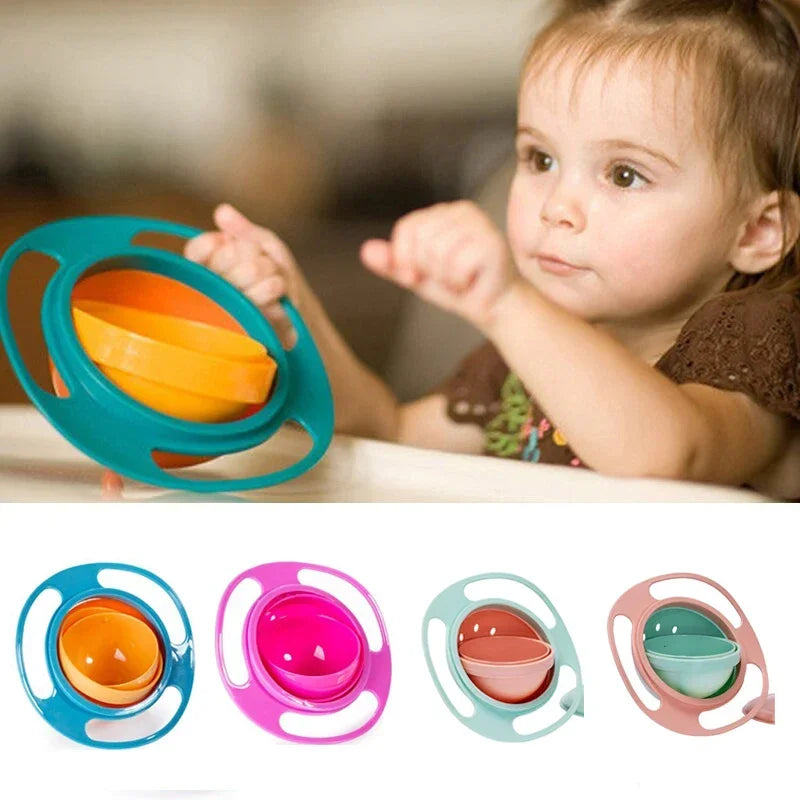 360 Rotate Spill Proof Feeding Dishes Baby Training Rotary Balance Toy